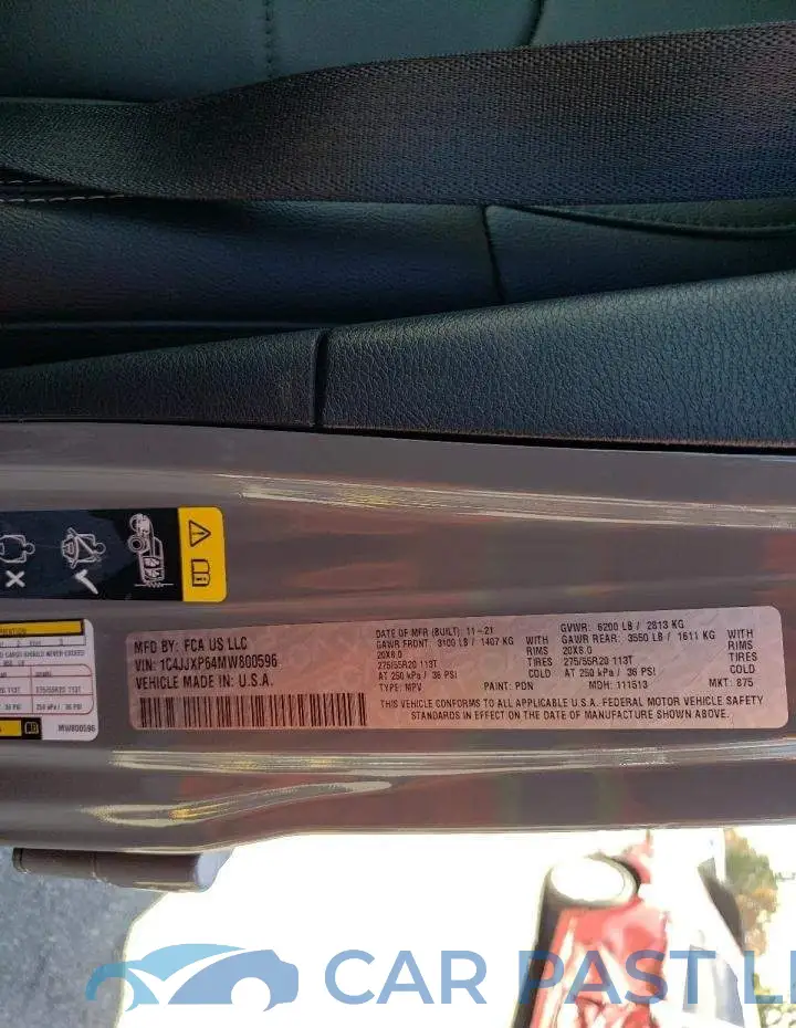 1C4JJXP64MW800596# 10