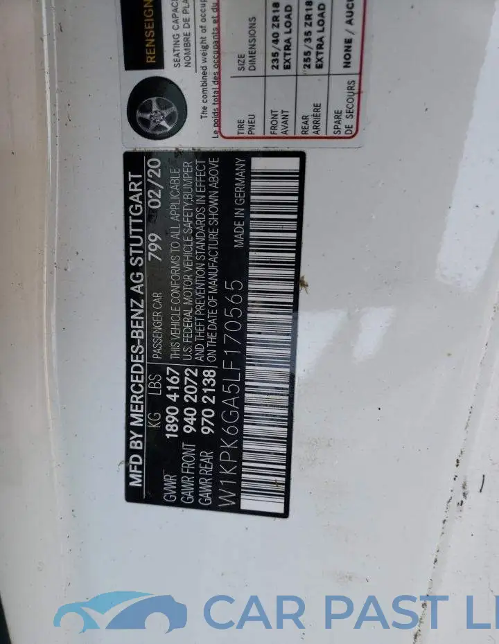 W1KPK6GA5LF170565# 10