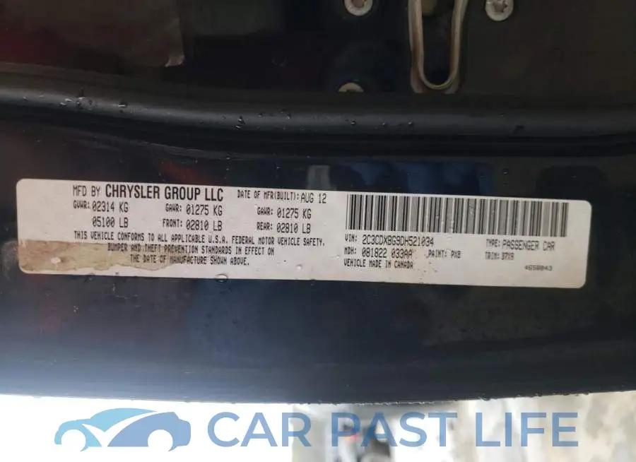 2C3CDXBG9DH521034# 12