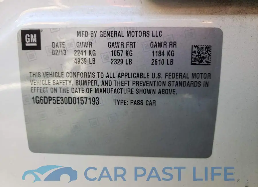 1G6DP5E30D0157193# 10