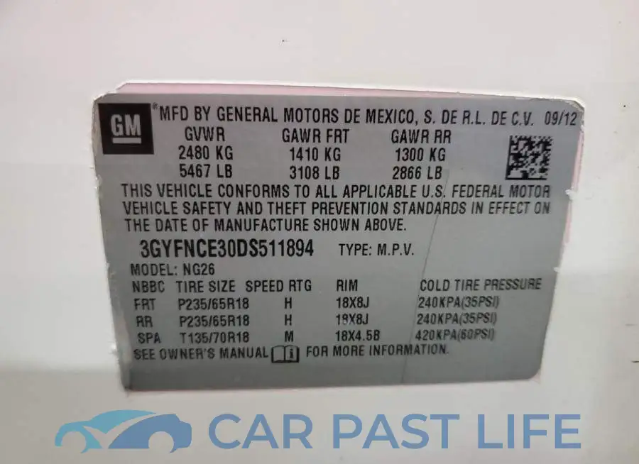 3GYFNCE30DS511894# 13