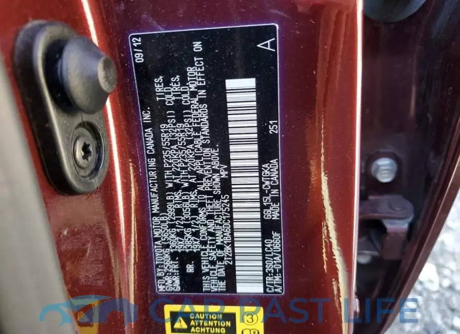 2T2BK1BA6DC175245# 14