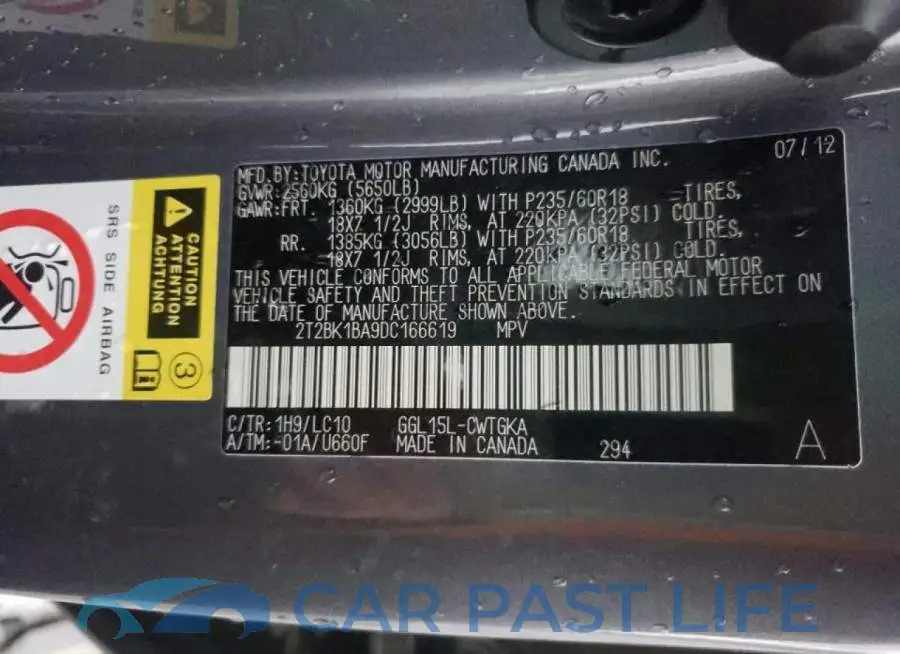 2T2BK1BA9DC166619# 14