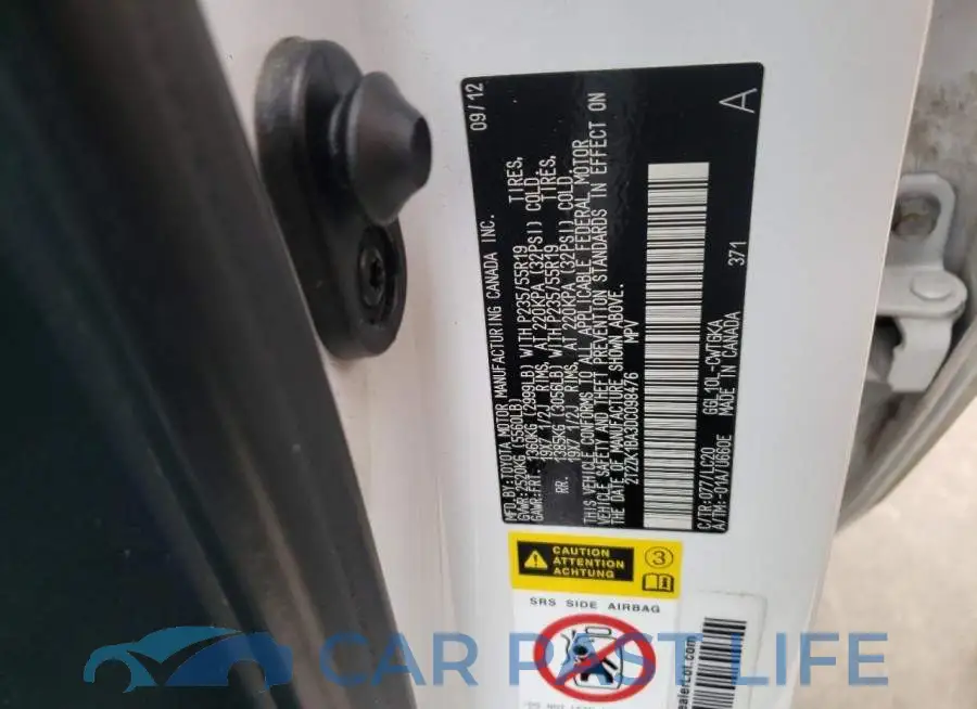 2T2ZK1BA3DC098476# 14