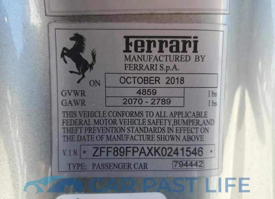 ZFF89FPAXK0241546# 12