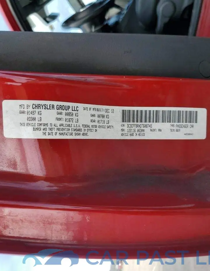 3C3CFFBRXDT608745# 12