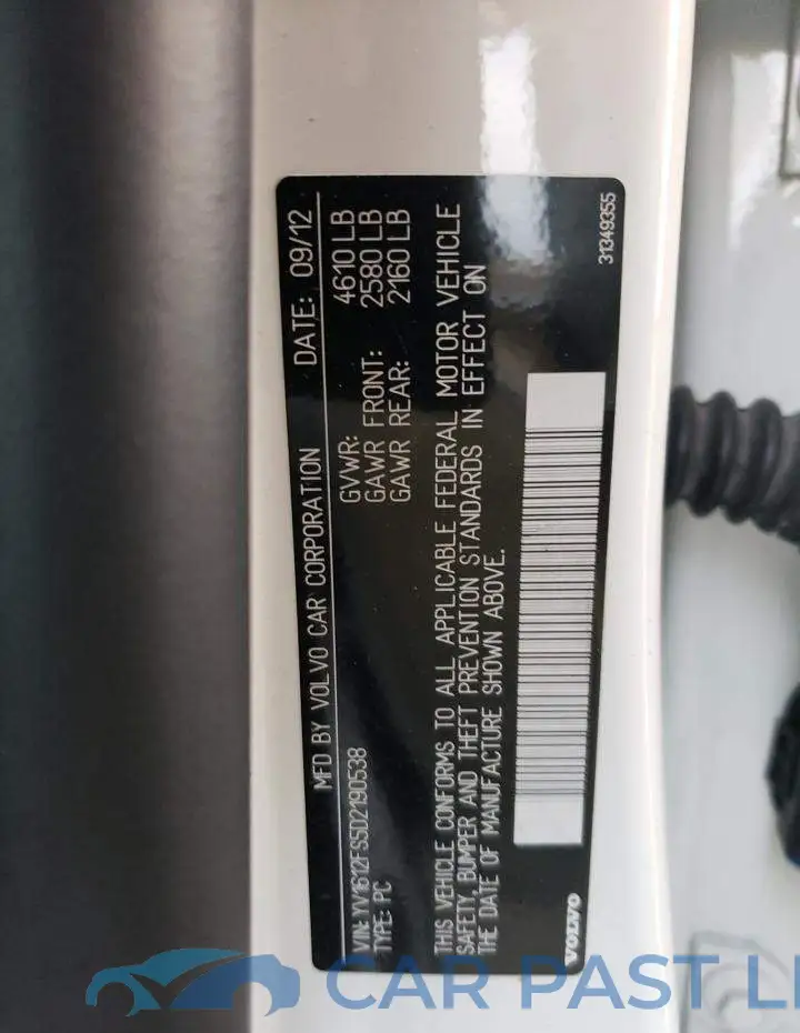 YV1612FS5D2190538# 12