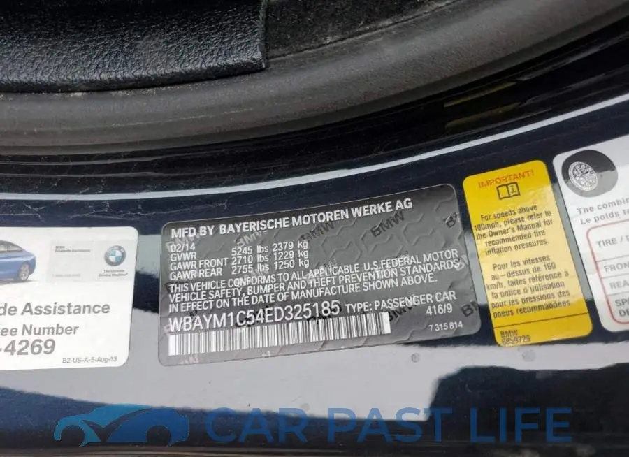 WBAYM1C54ED325185# 12