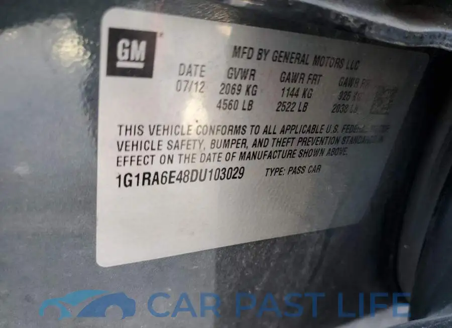 1G1RA6E48DU103029# 12