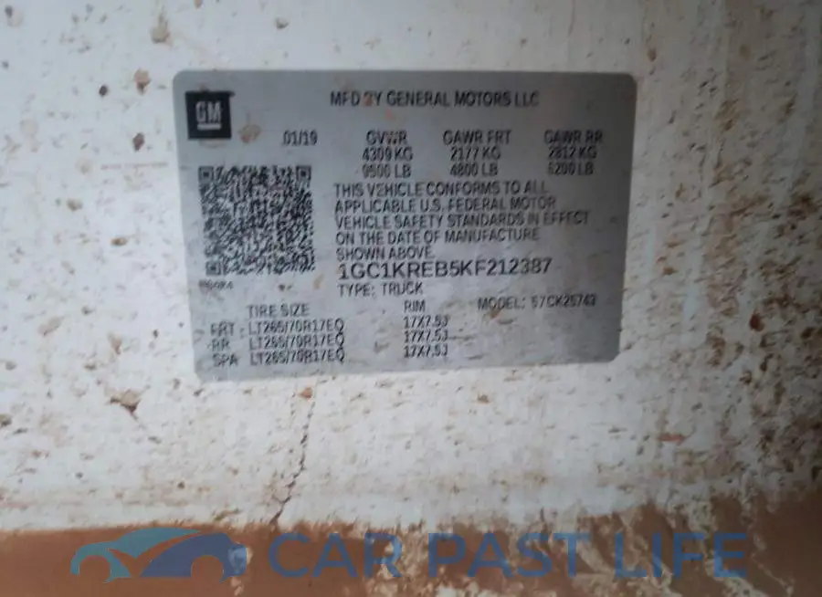 1GC1KREB5KF212387# 12