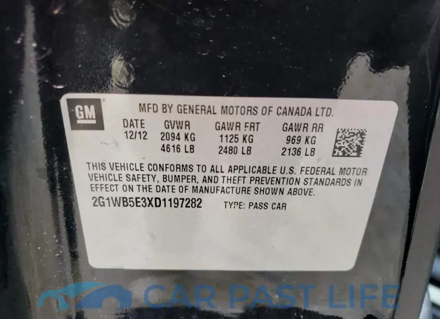 2G1WB5E3XD1197282# 12