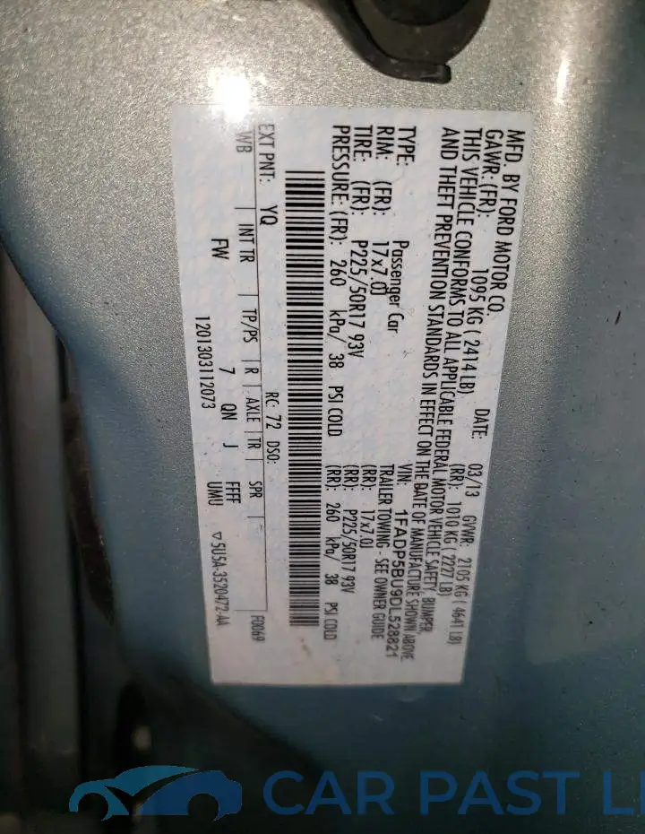 1FADP5BU9DL528821# 12