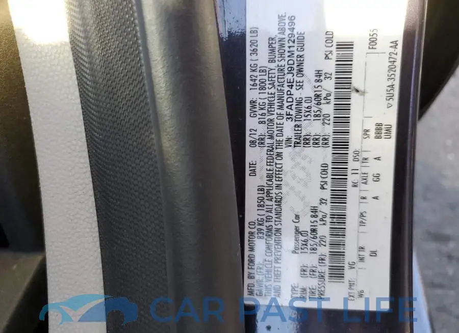 3FADP4EJ9DM129496# 10