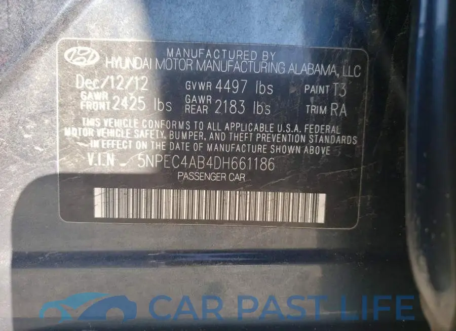 5NPEC4AB4DH661186# 12