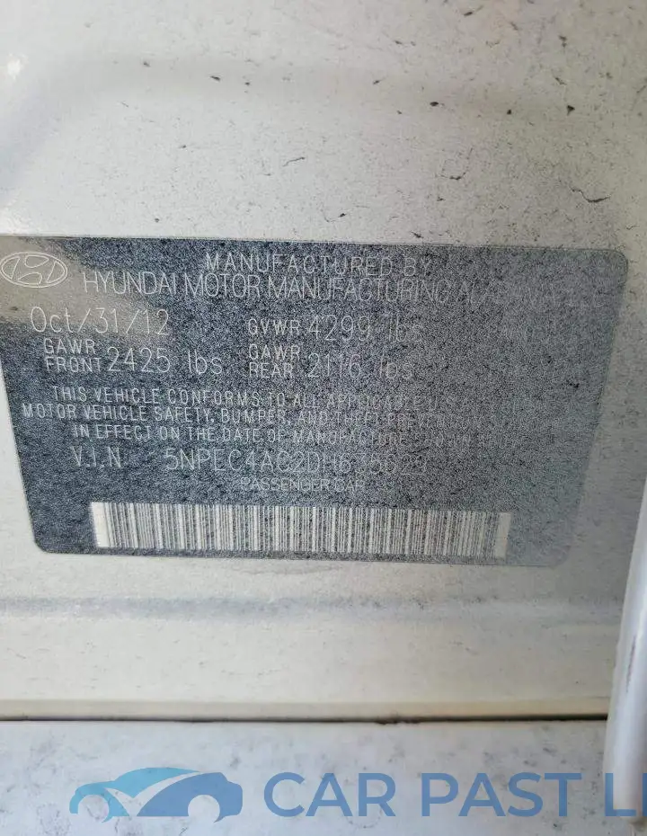 5NPEC4AC2DH635629# 12
