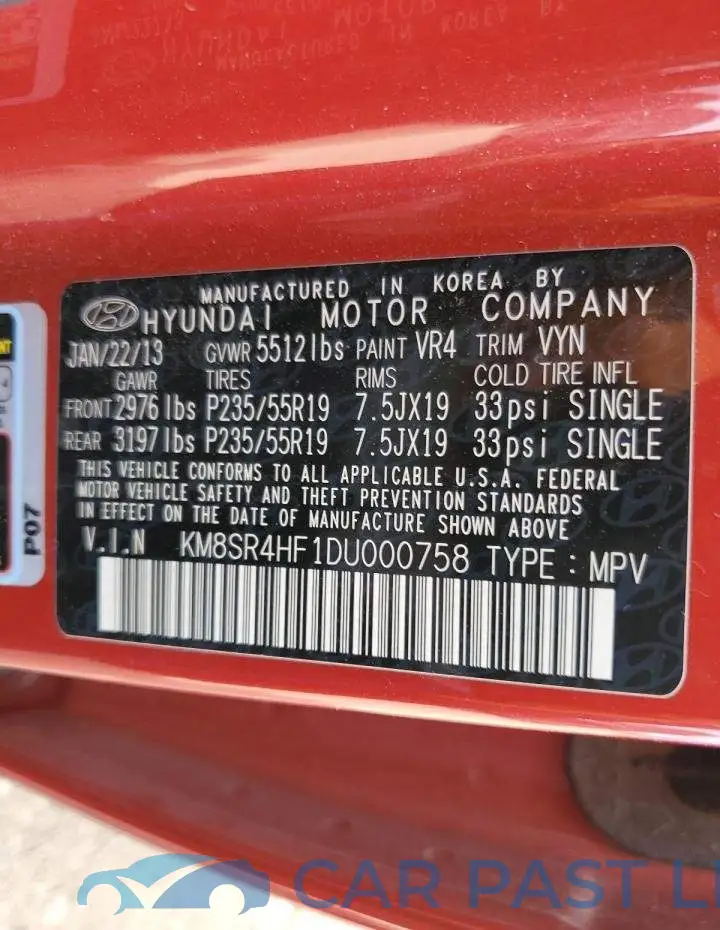 KM8SR4HF1DU000758# 10