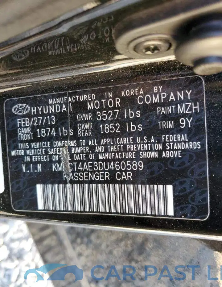 KMHCT4AE3DU460589# 10