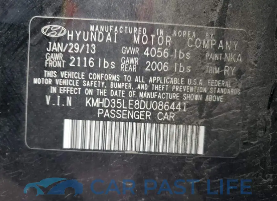 KMHD35LE8DU086441# 13