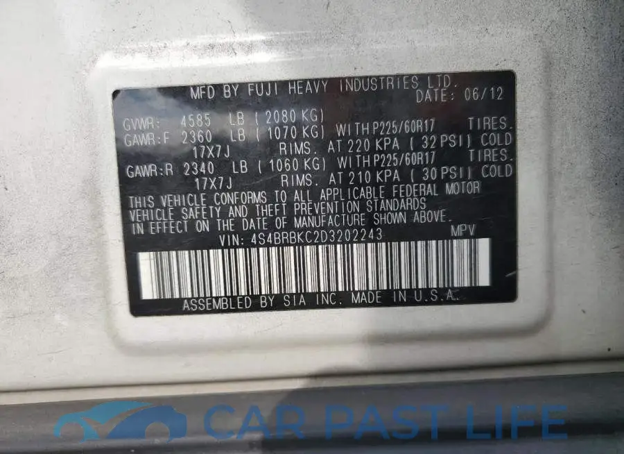 4S4BRBKC2D3202243# 13