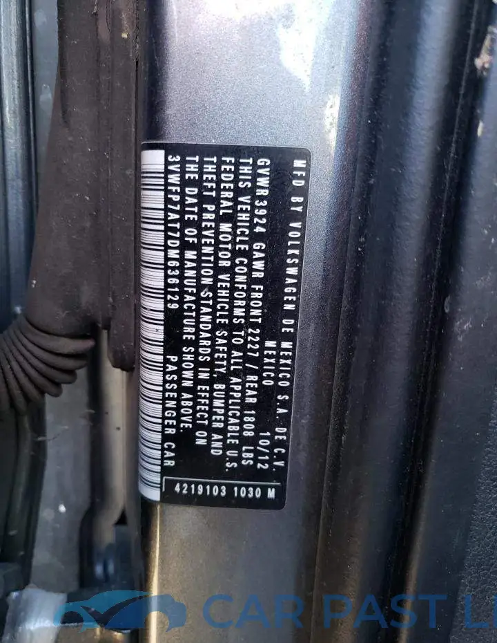 3VWFP7AT7DM636129# 13