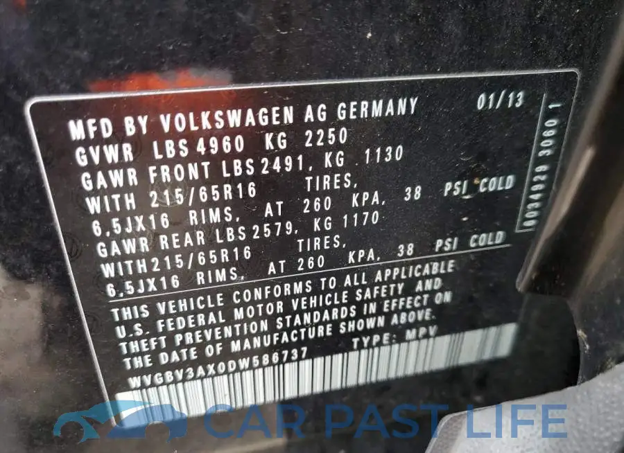 WVGBV3AX0DW586737# 13