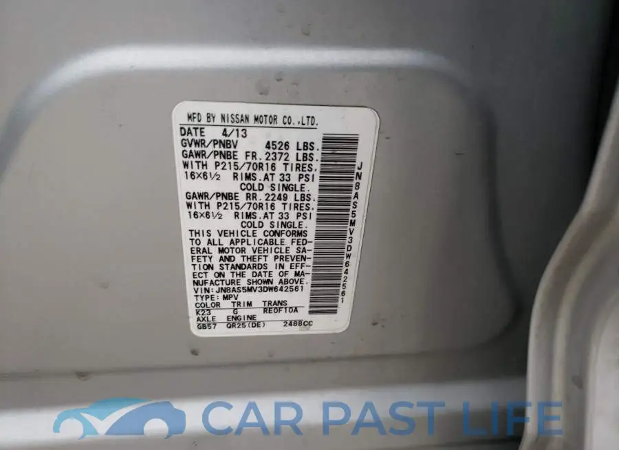 JN8AS5MV3DW642561# 12