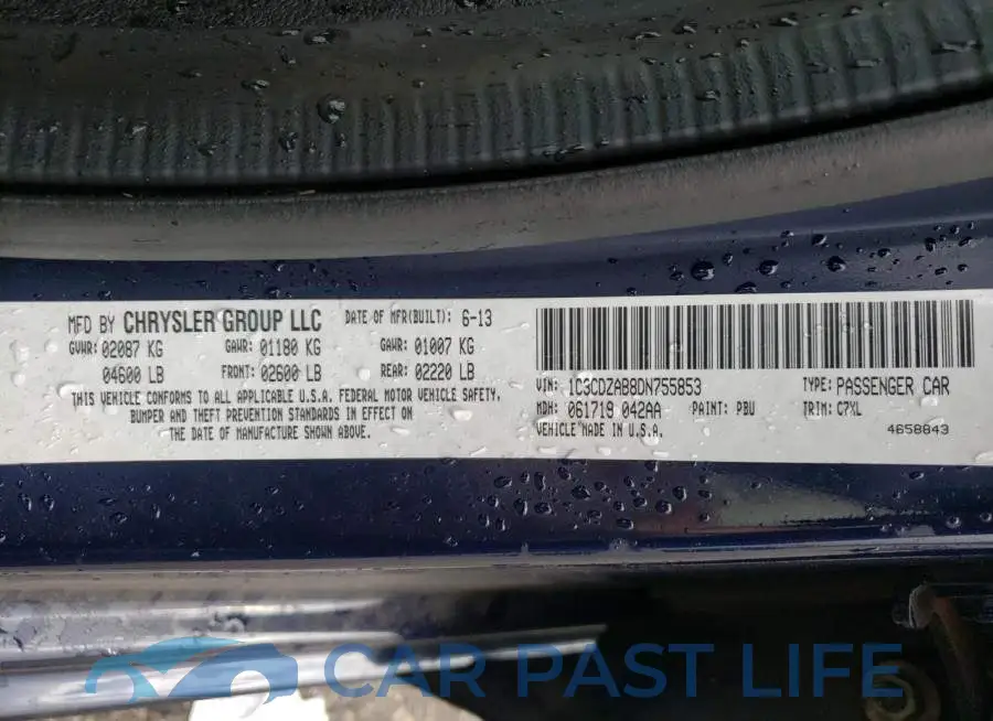 1C3CDZAB8DN755853# 13