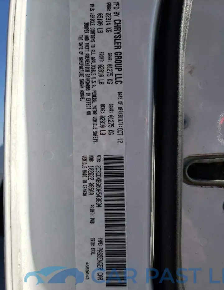 2C3CDXBG0DH543634# 13