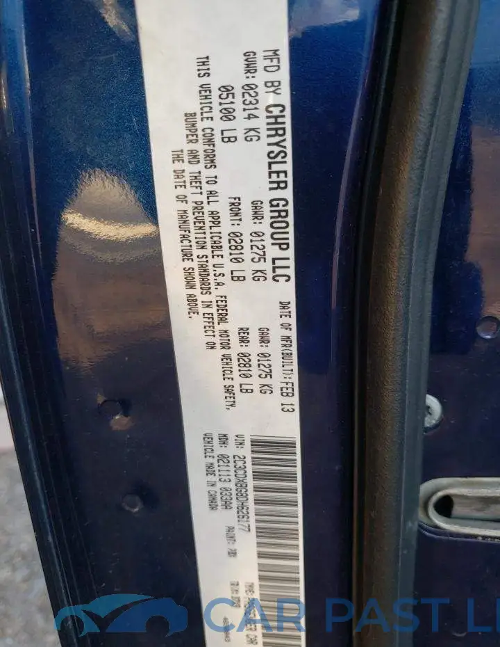 2C3CDXBG8DH626177# 10