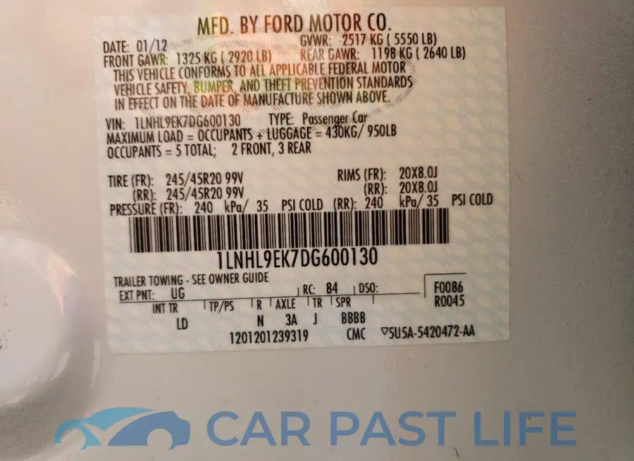 1LNHL9EK7DG600130# 10