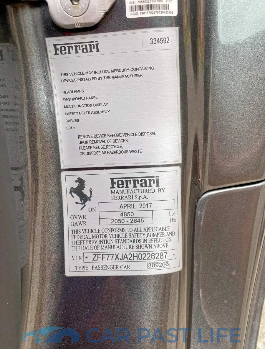 ZFF77XJA2H0226287# 10