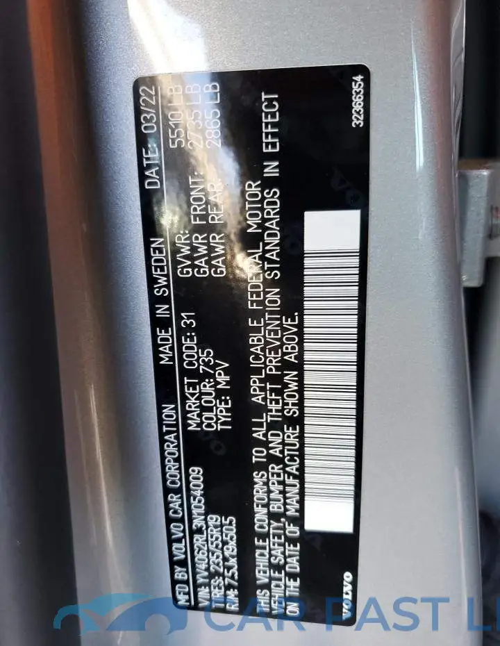 YV4062RL3N1054009# 12