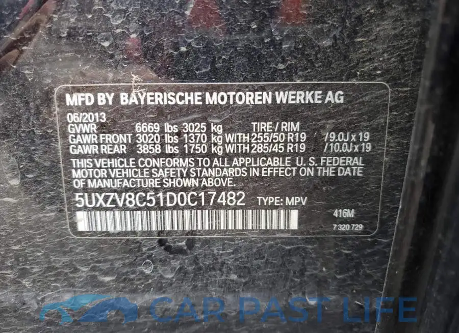 5UXZV8C51D0C17482# 13