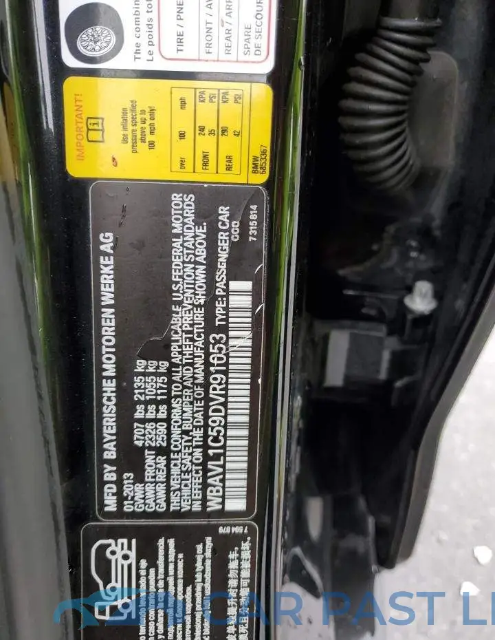 WBAVL1C59DVR91053# 12