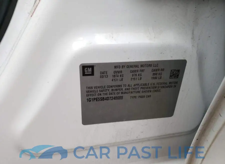 1G1PE5SB4D7248088# 13
