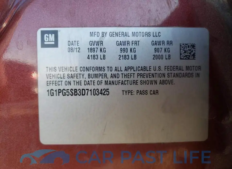 1G1PG5SB3D7103425# 12