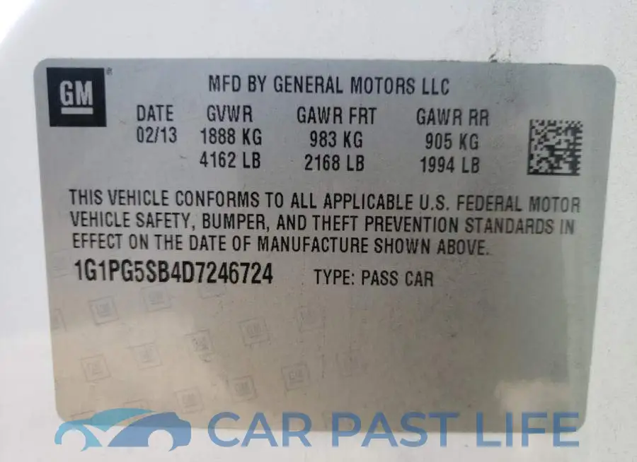 1G1PG5SB4D7246724# 10