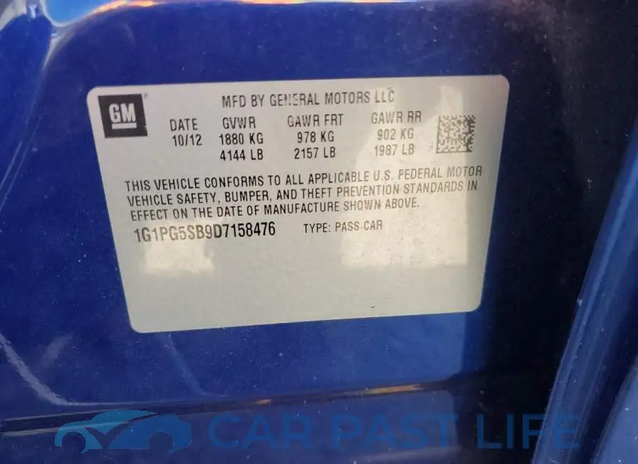 1G1PG5SB9D7158476# 13