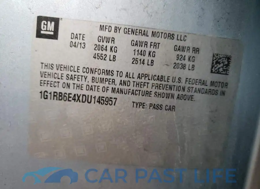 1G1RB6E4XDU145957# 12