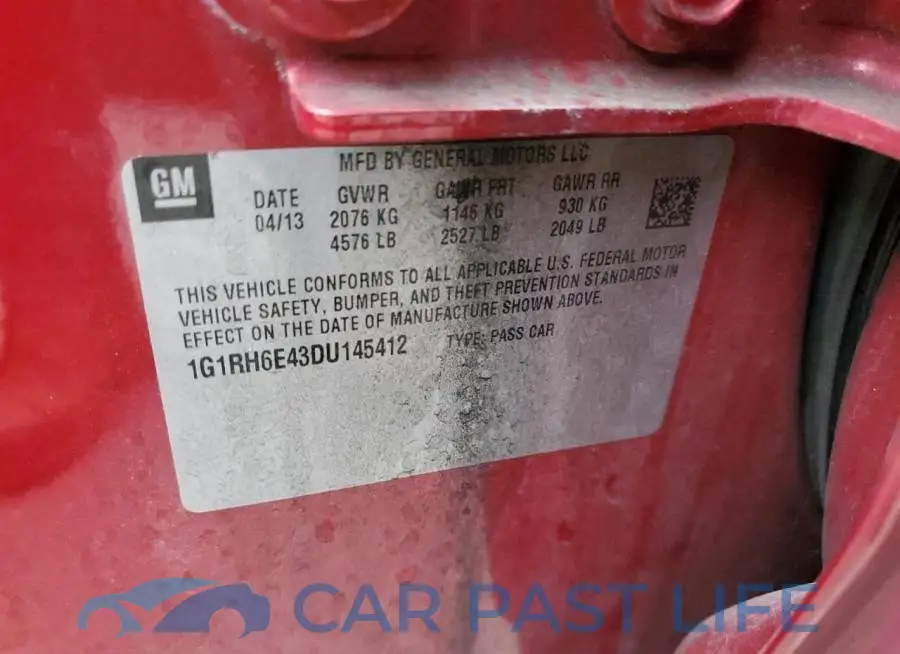 1G1RH6E43DU145412# 12