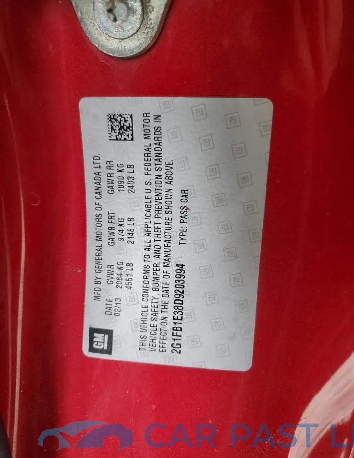 2G1FB1E38D9203994# 12