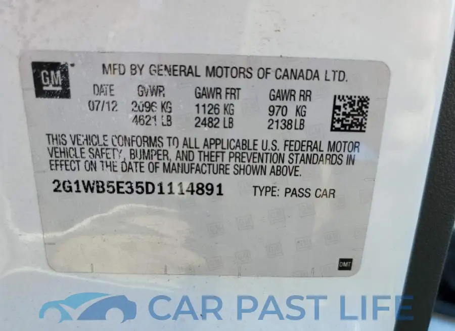 2G1WB5E35D1114891# 10