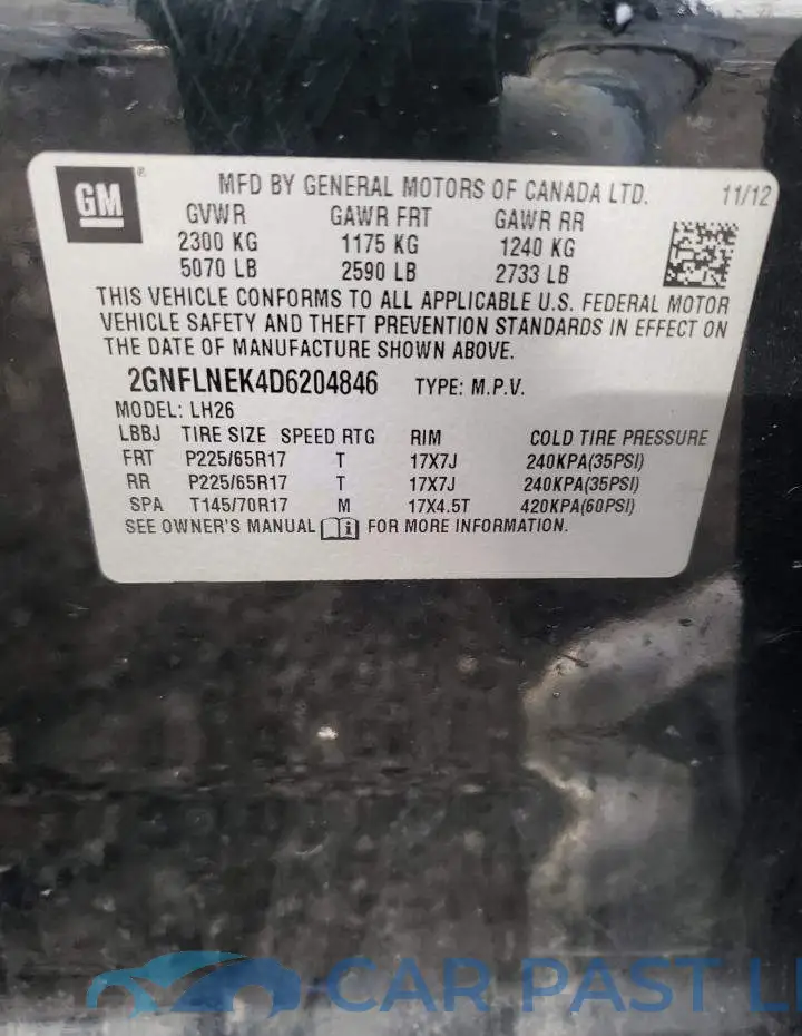 2GNFLNEK4D6204846# 13
