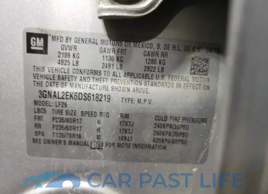 3GNAL2EK6DS618219# 10