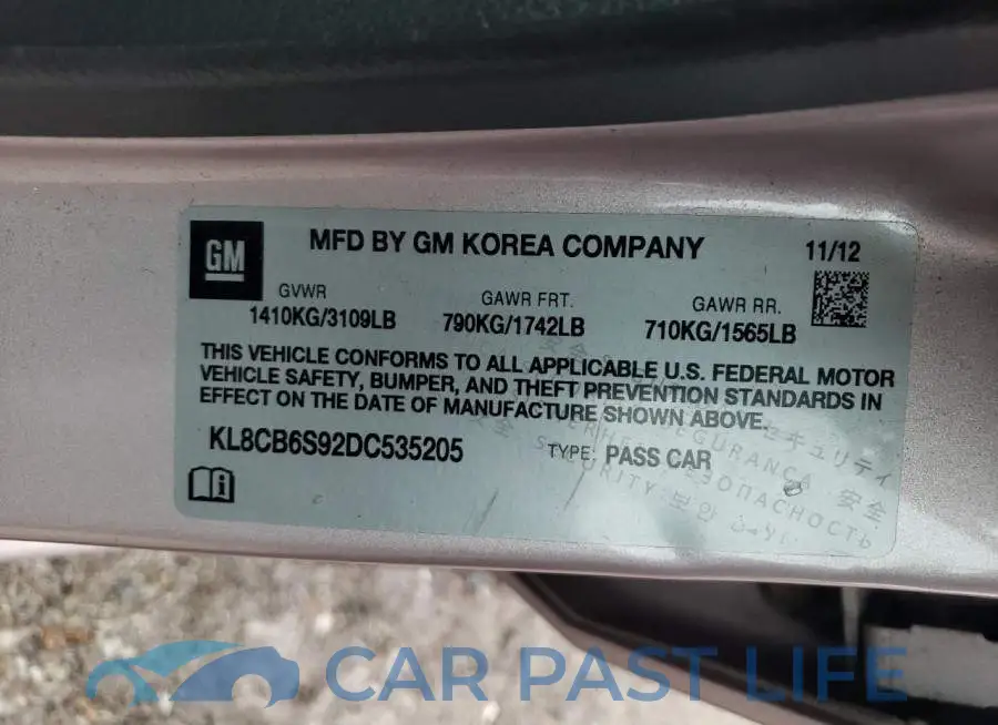 KL8CB6S92DC535205# 12