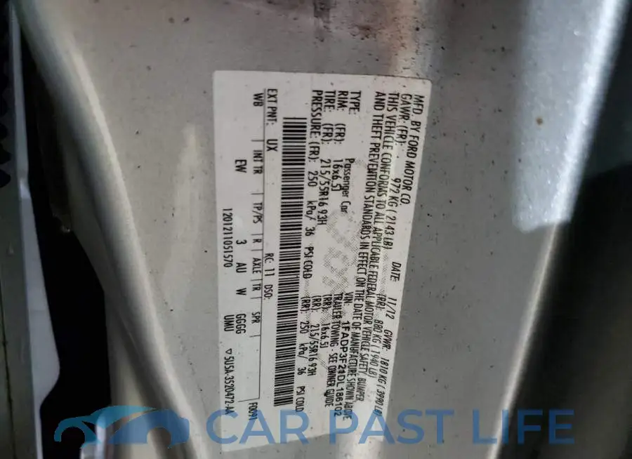 1FADP3F21DL186102# 12