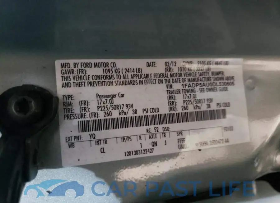 1FADP5AU0DL530605# 10