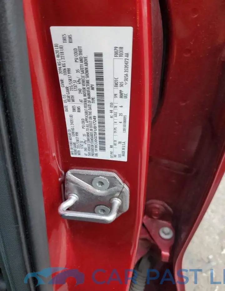 1FMCU0G75FUB17249# 13