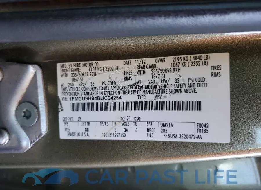 1FMCU9H94DUC04254# 13