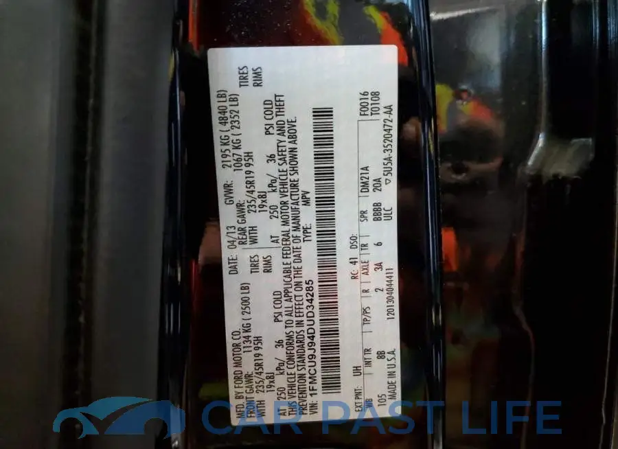 1FMCU9J94DUD34285# 10
